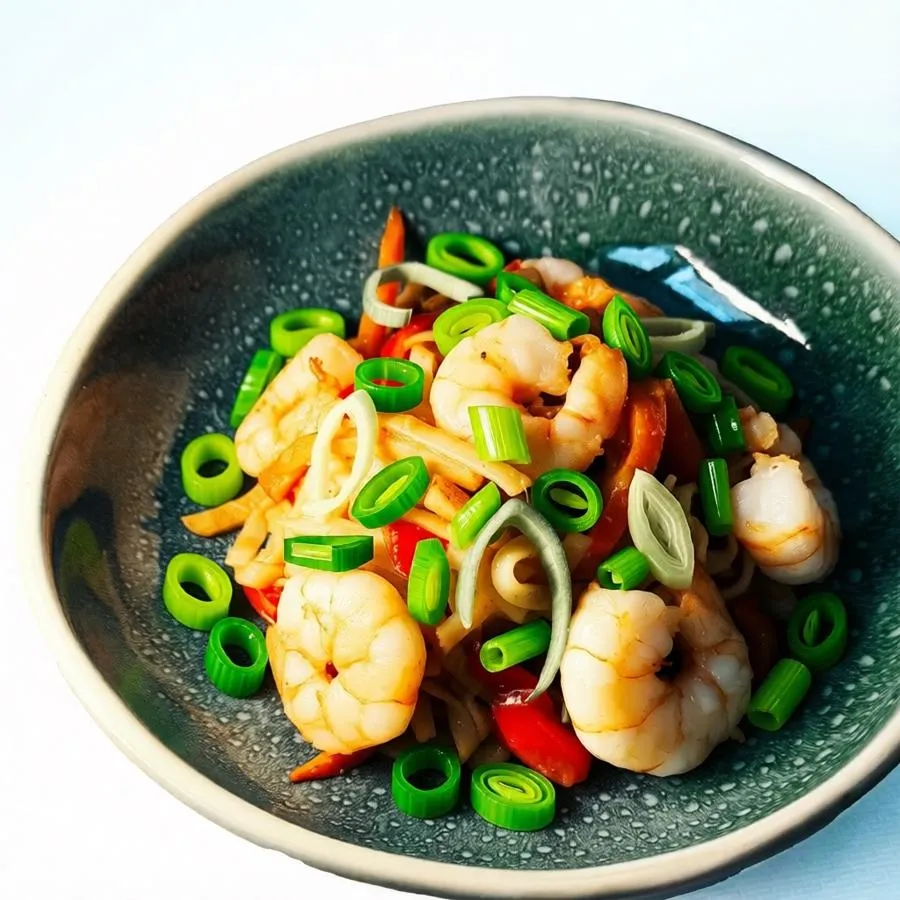 WOK С КРЕВЕТКАМИ